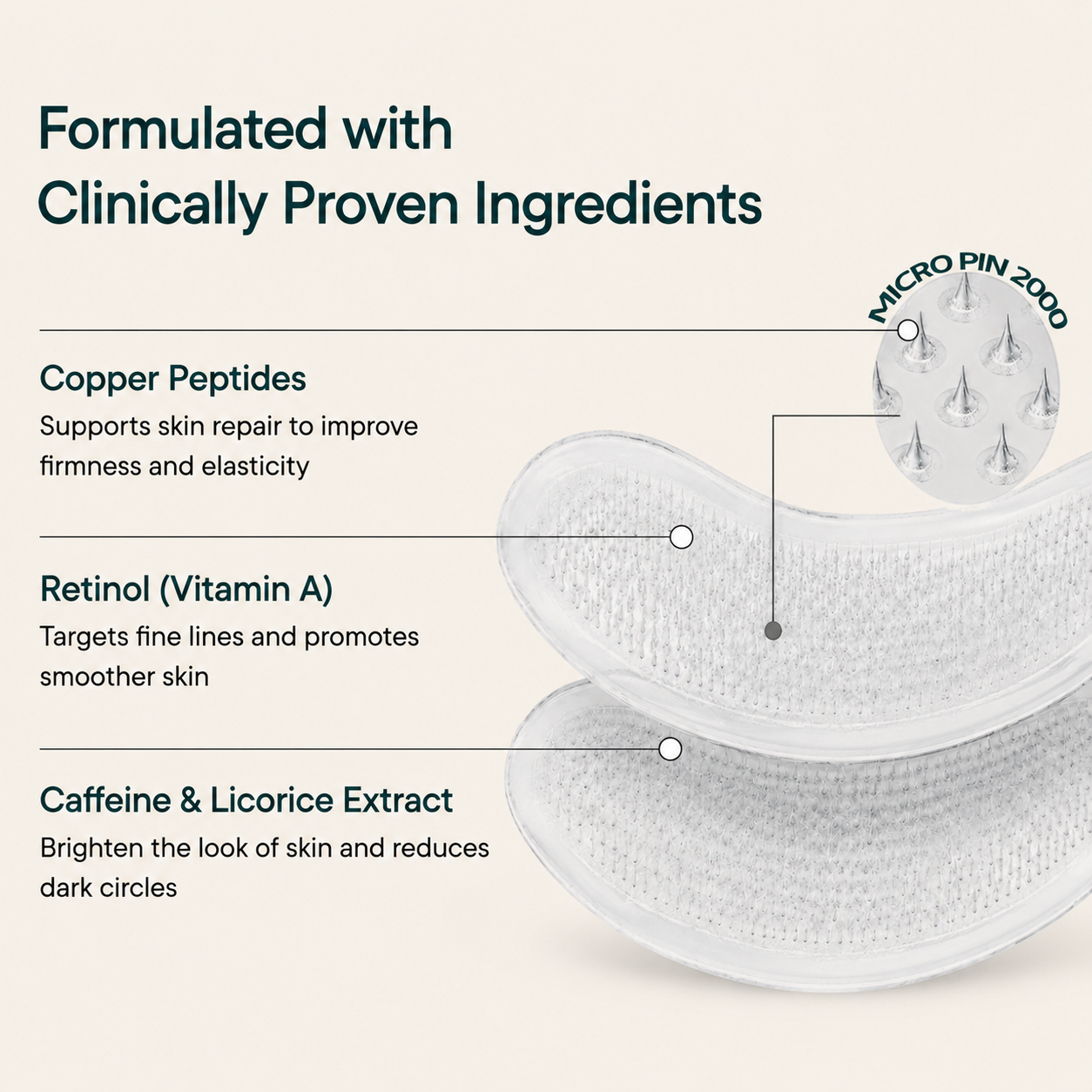 Slowlate Hyaluronic & Peptide Microneedling Patches
