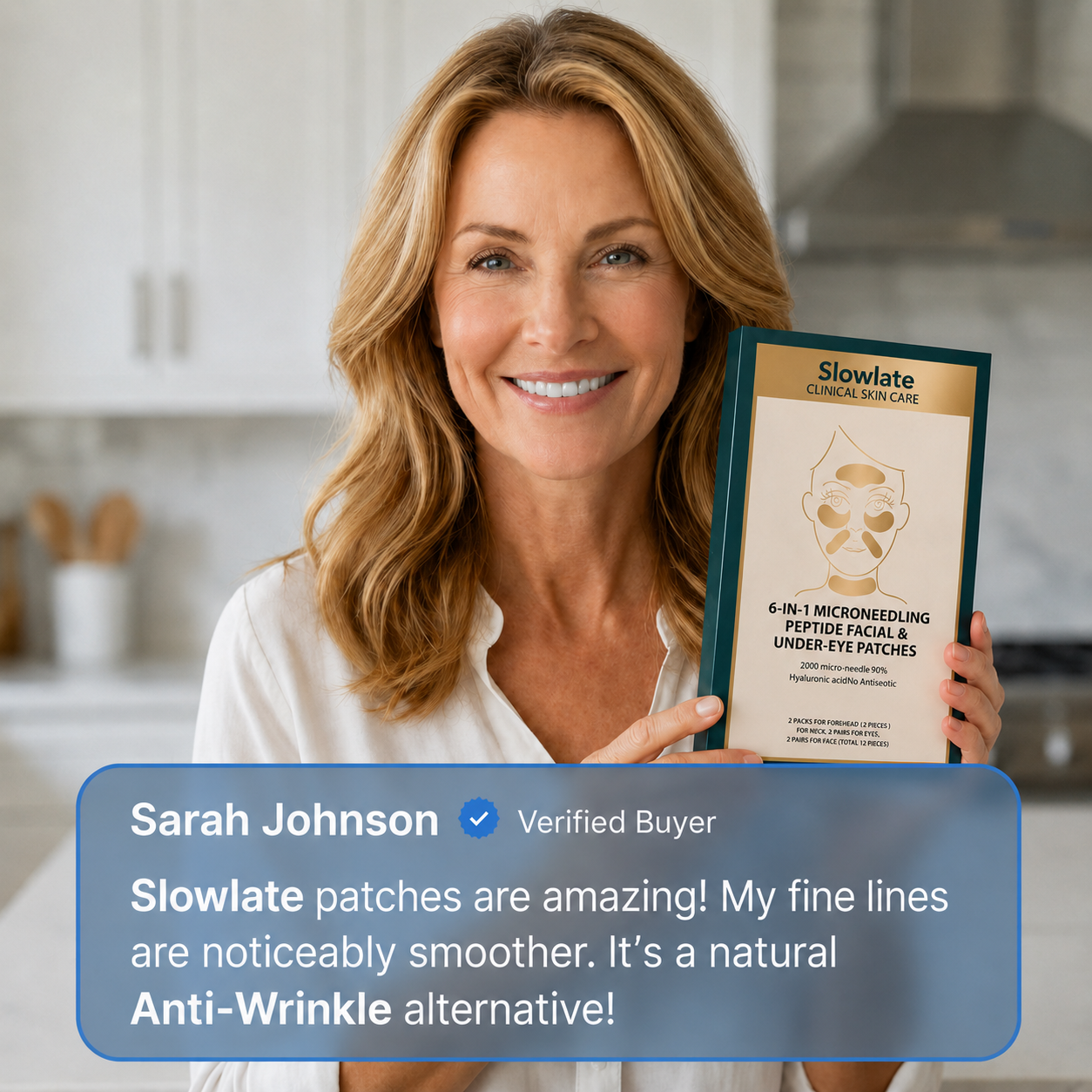 Slowlate Hyaluronic & Peptide Microneedling Patches